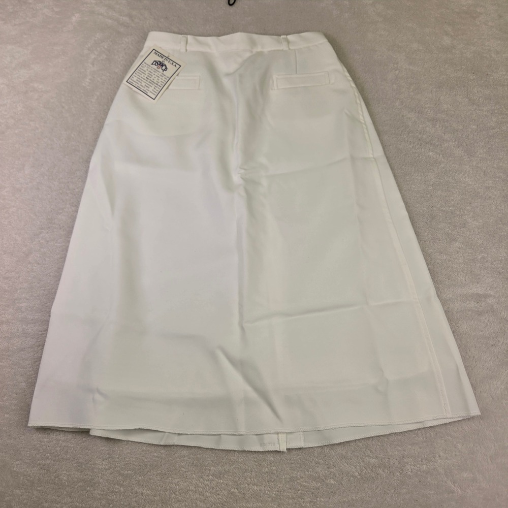DSCP Quarterdeck Collection White Midi Skirt 12WR High Waist Military Uniform